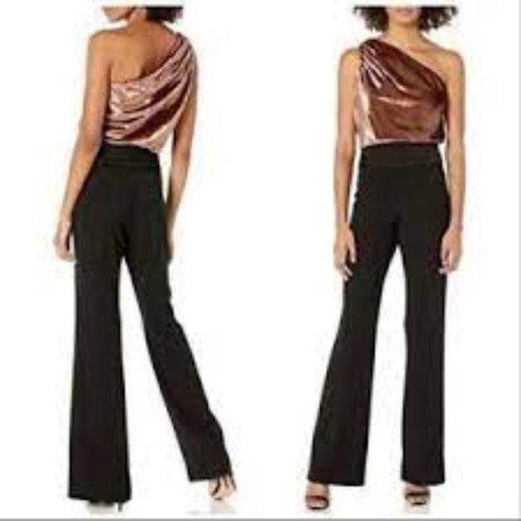 Ramy Brook Gold and Black Elegant Jumpsuit - Picture 9 of 16